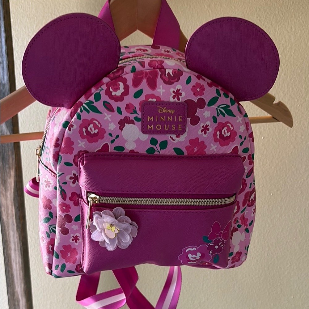 Disney Minnie Mouse Pink Floral Backpack
